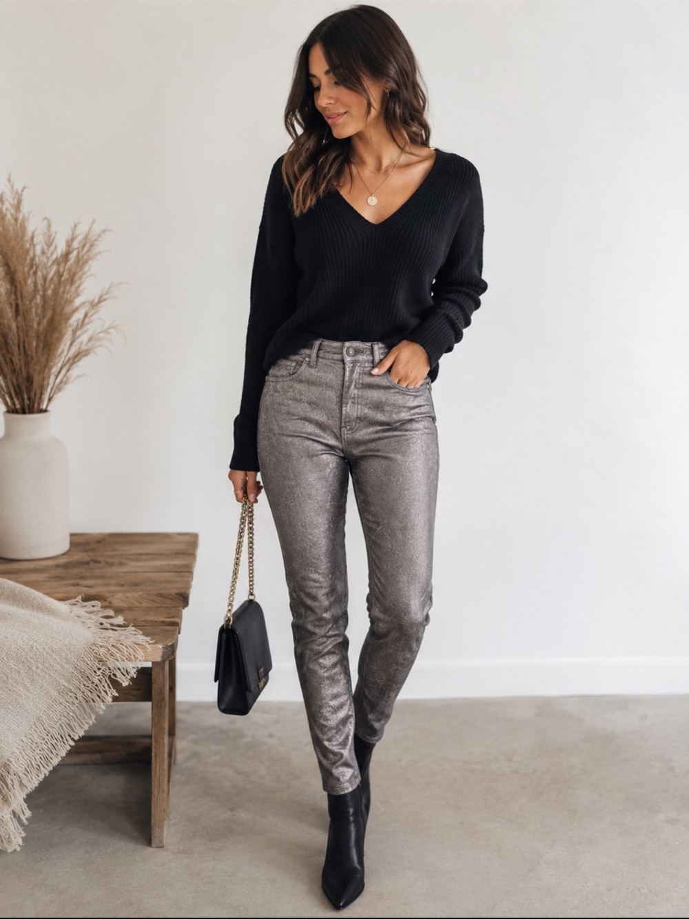 Express Silver Metallic High Rise Skinny Jeans Size 0R NWT